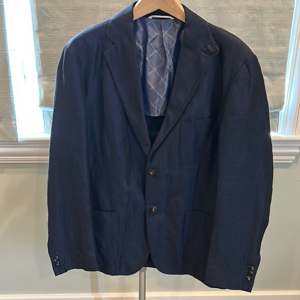 Brioni Linen/Cotton sport jacket, sz XL, no damage, needs pressing. Fits like 46